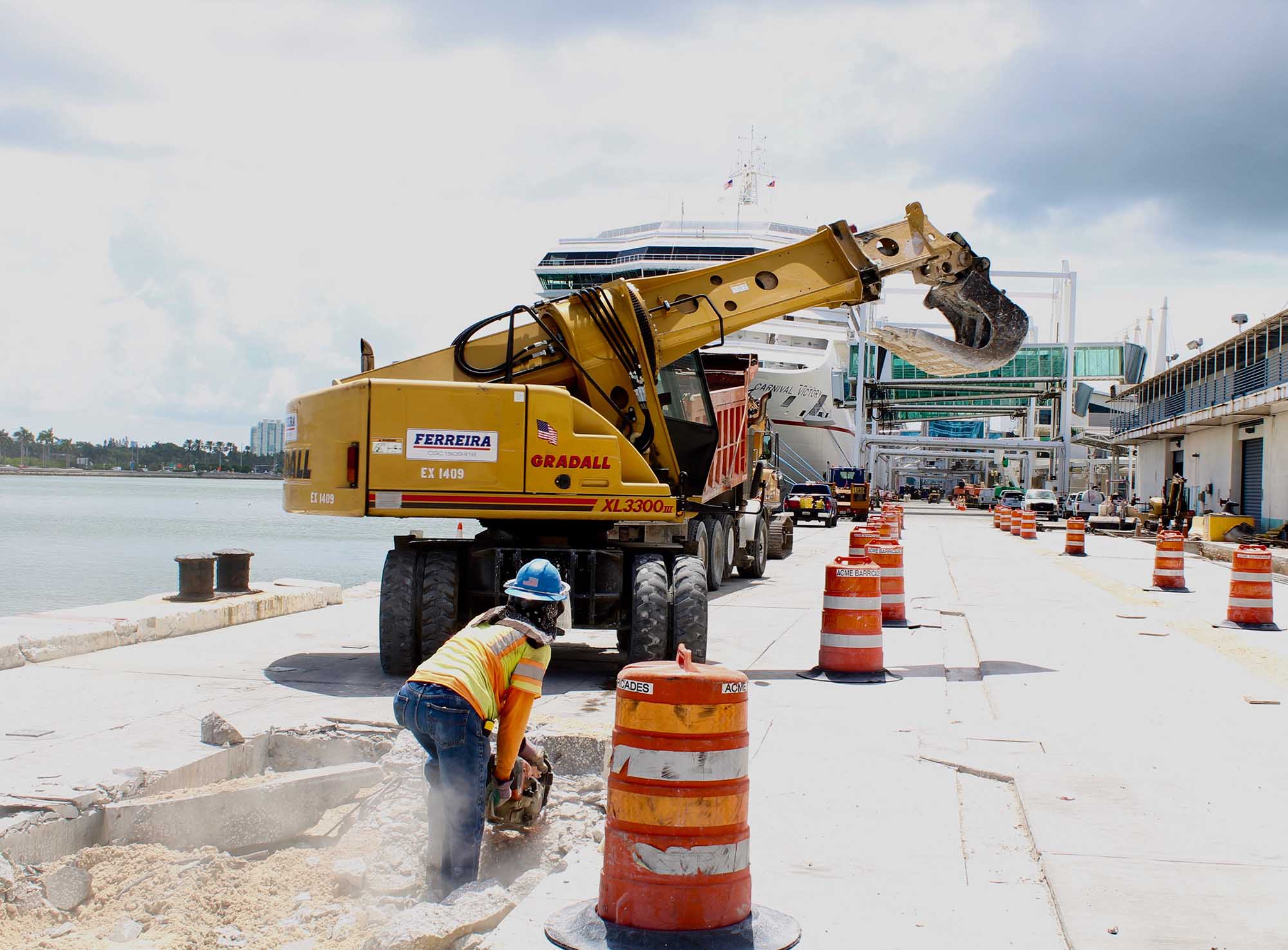 miami cruise port construction